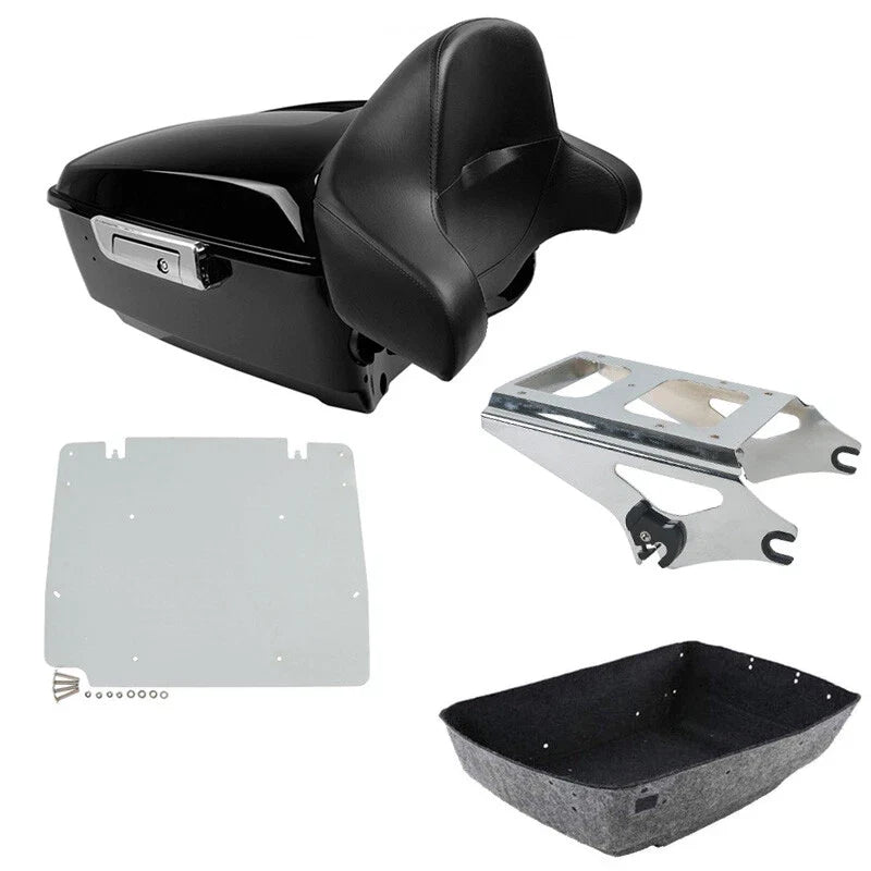 Backrest Mount Rack Base Plate for Trunk on Harley Touring 2009-2013