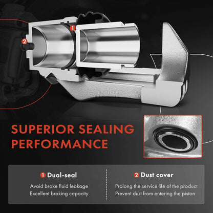 Front Brake Caliper + Brake Pad for Audi A3 TT VW Eos Passat Beetle (EHT1107H, SGD1107C, PGD1107C, P85075N)