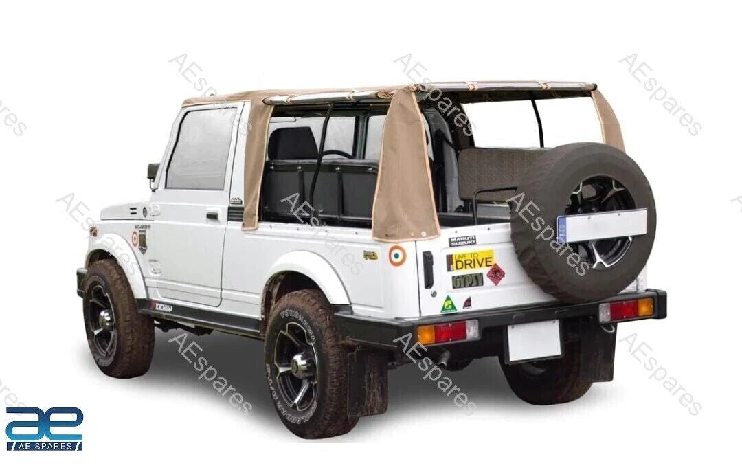 Flat Soft Top for Suzuki Samurai (Wide Openable Window, Long Body)