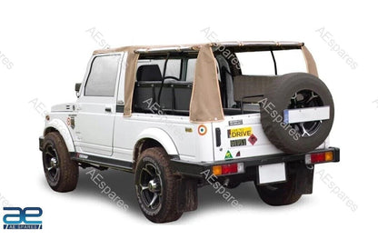 Flat Soft Top for Suzuki Samurai (Wide Openable Window, Long Body)