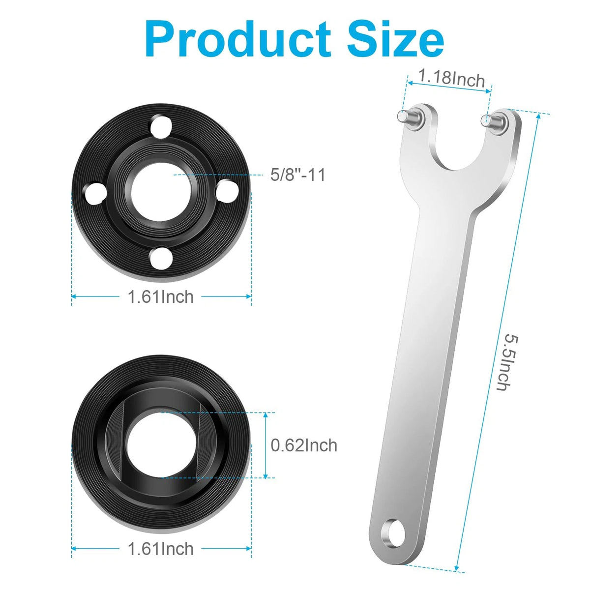 7PCS Angle Grinder Nut Flange Wrench for (Onesize)