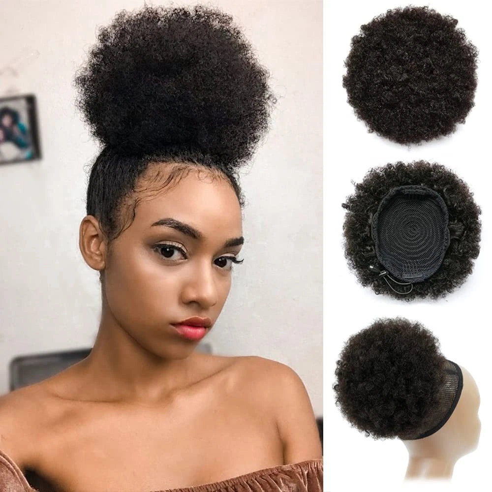 8 Inch Afro Puff Drawstring Ponytail for Universal Fit (Pack of 1)