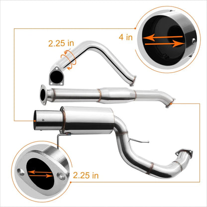 2000–2005 Mitsubishi Eclipse GT Catback Exhaust System (3.0 V6, 4" Tip)