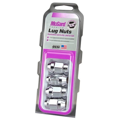 Set of 4 McGard 64010 Hex Lug Nuts for Bulge Style 1/2-20 (RHD)