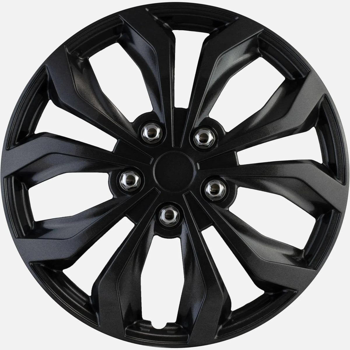 Set of 4 Universal 15" Gunmetal Gray ABS Hubcap Wheel Covers