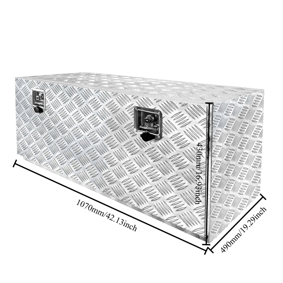 42''x17''x19'' Aluminum Pickup Truck Trunk Storage Box