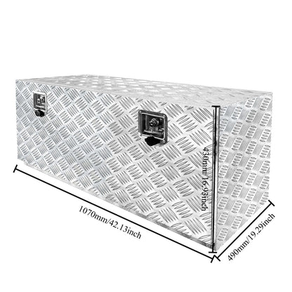 42''x17''x19'' Aluminum Pickup Truck Trunk Storage Box