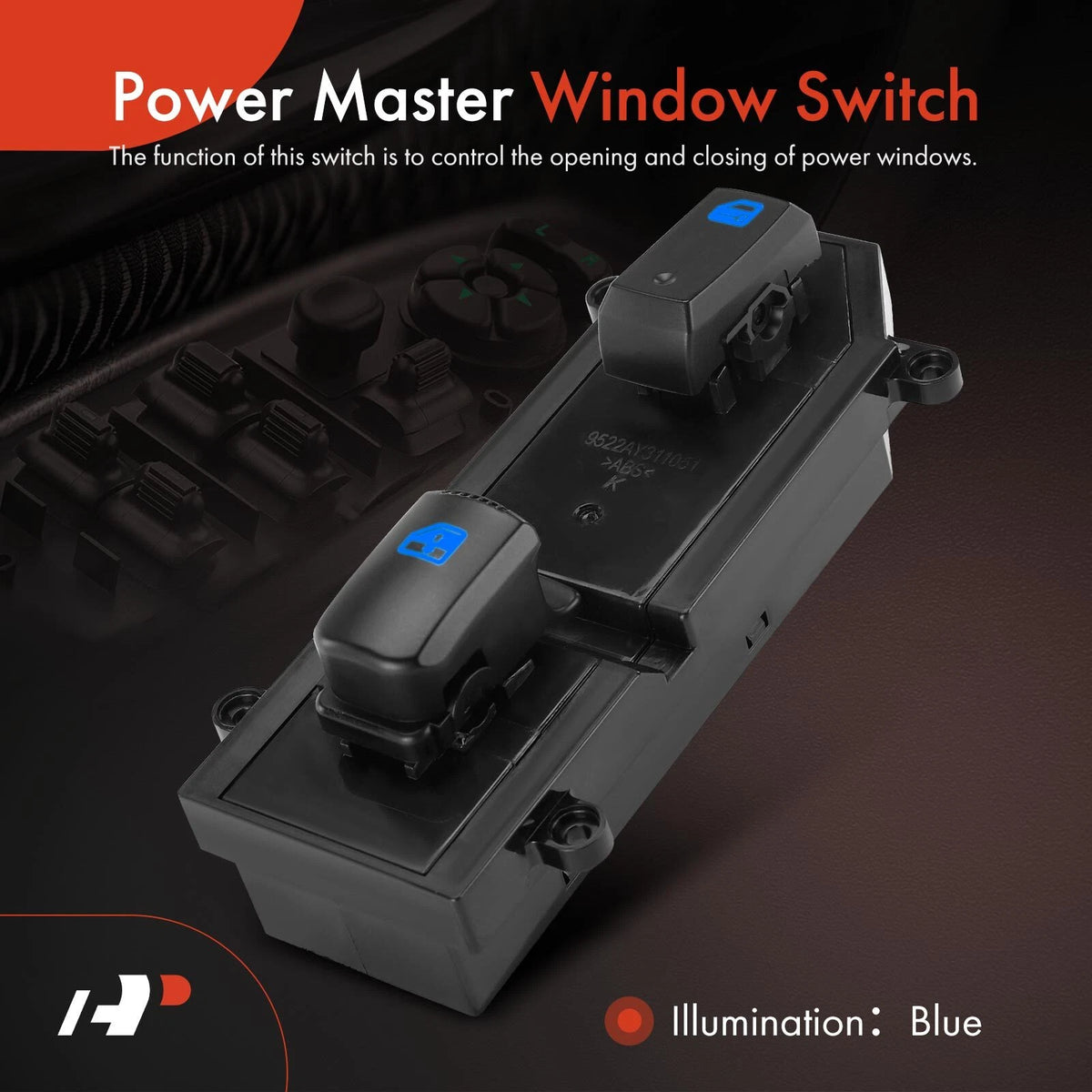 Front Right Power Window Switch for Hyundai Santa Fe (2007–2009) 1S13657, 935752B000J4, DWS1076