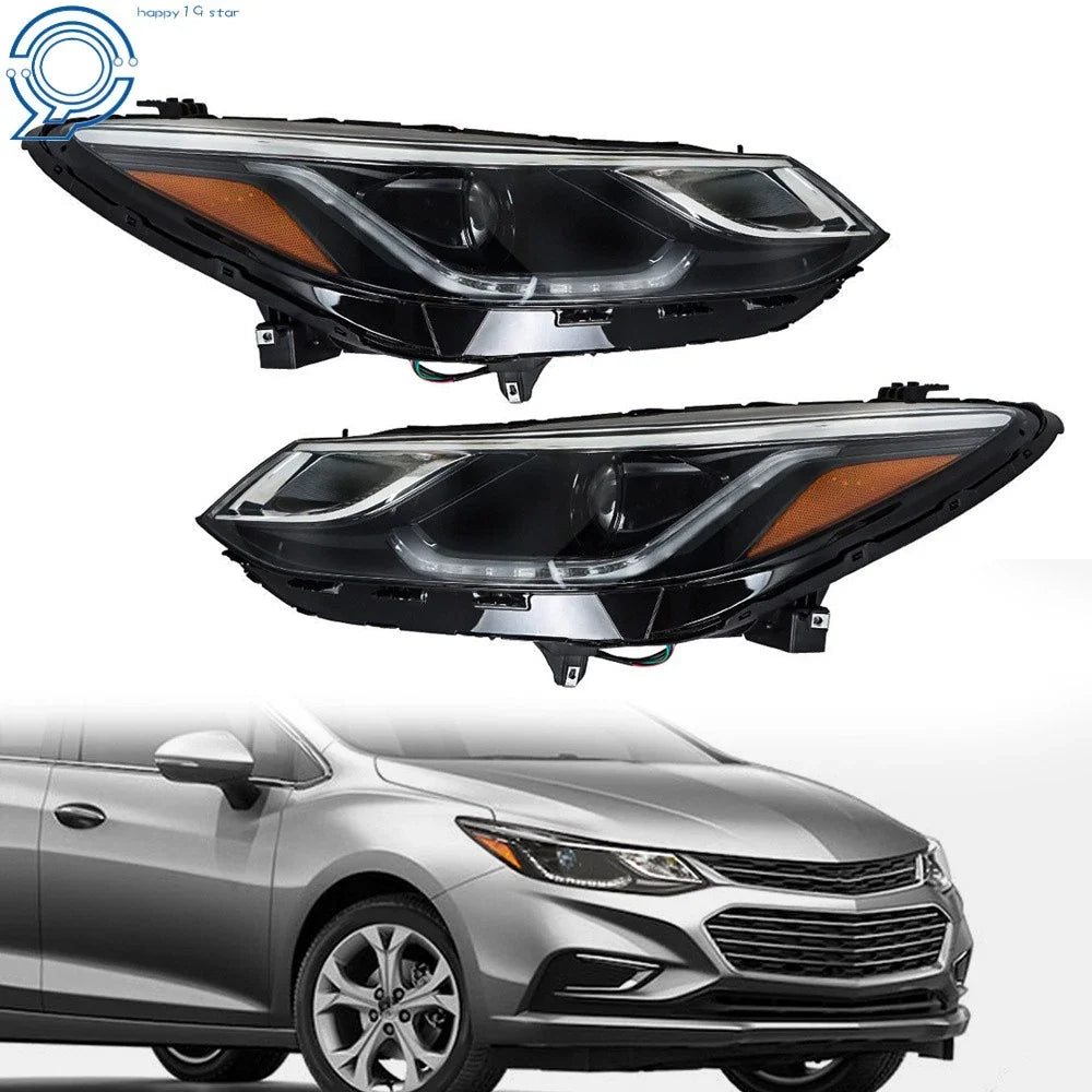 LED DRL Projector Headlights for Chevy Cruze 2016-2018