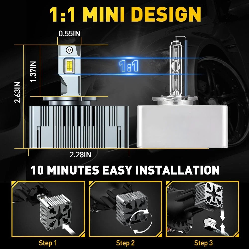 D5S/D5R LED Headlight Kit (6000K) - 2X HID Xenon Conversion