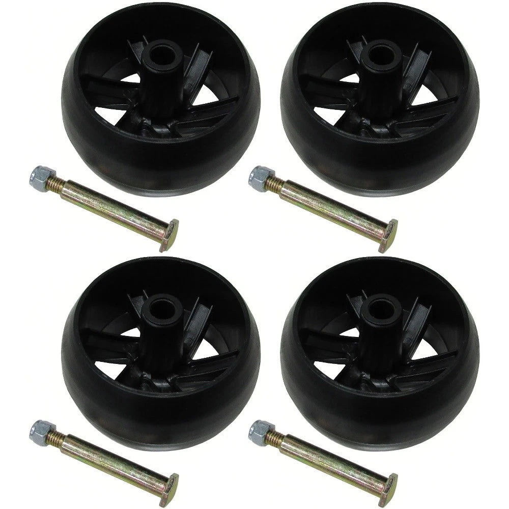 Set of 4 Smooth Deck Wheels for Electrolux, Poulan, Husqvarna