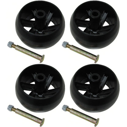 Set of 4 Smooth Deck Wheels for Electrolux, Poulan, Husqvarna