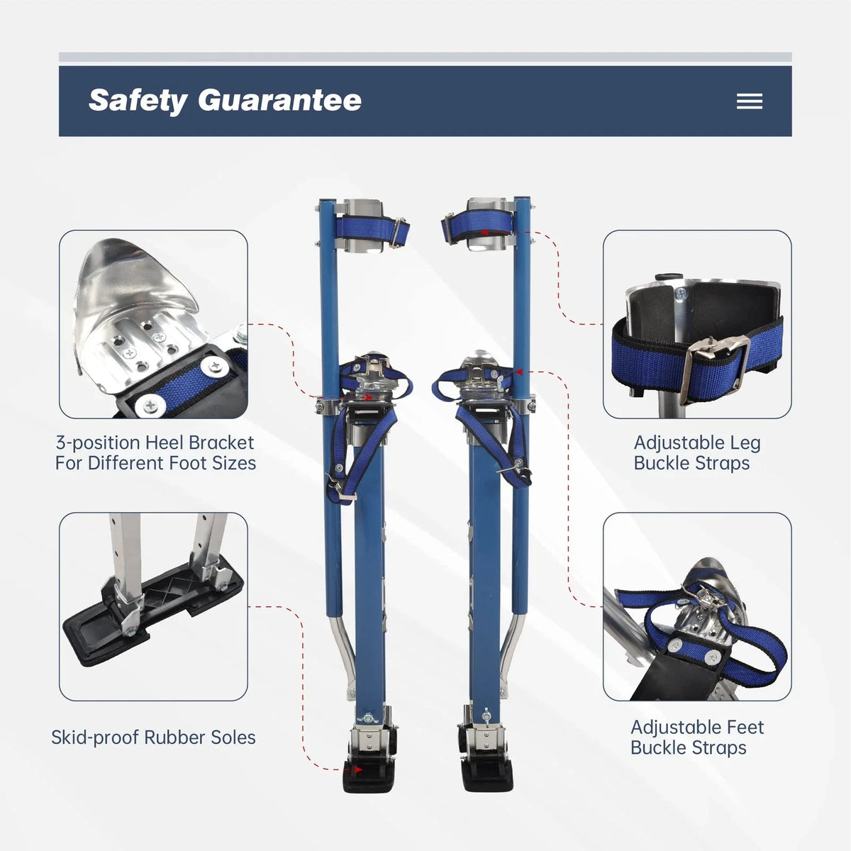 24-40 Inch Drywall Stilts for Taping and Painting