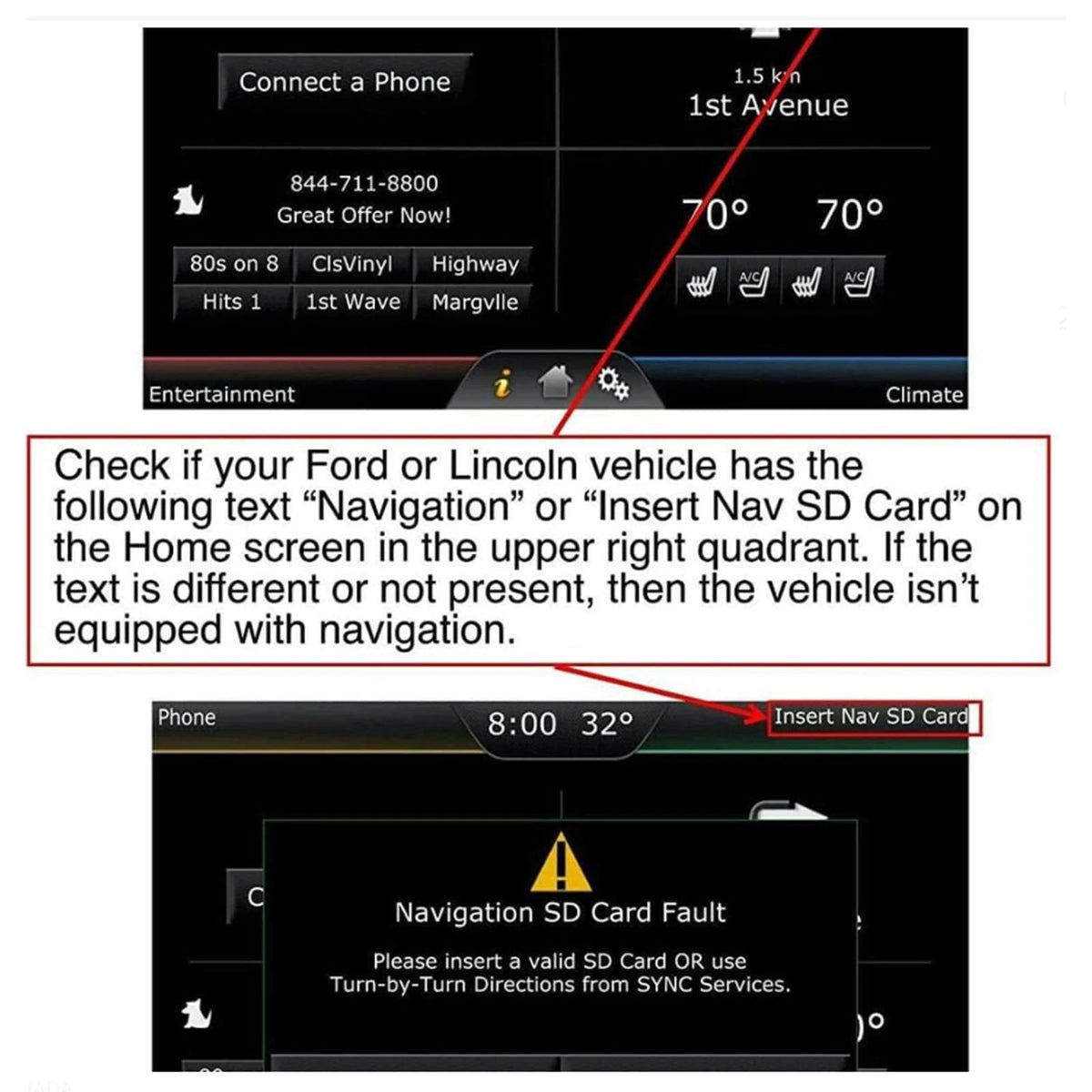 A15 Navigation SD Card for Ford Lincoln Sync 2 (2026)