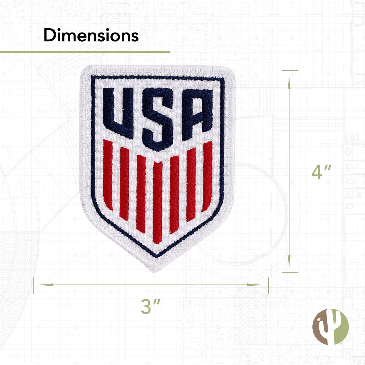 US Soccer Patch for USMNT (5 inches, Multicolored)