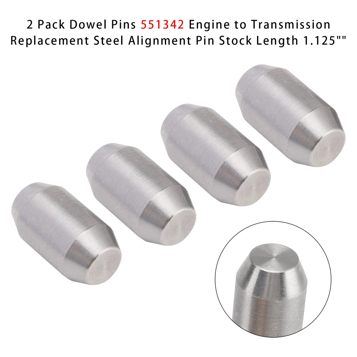 2 Pack Dowel Pins for Engine to Transmission Replacement (551342)