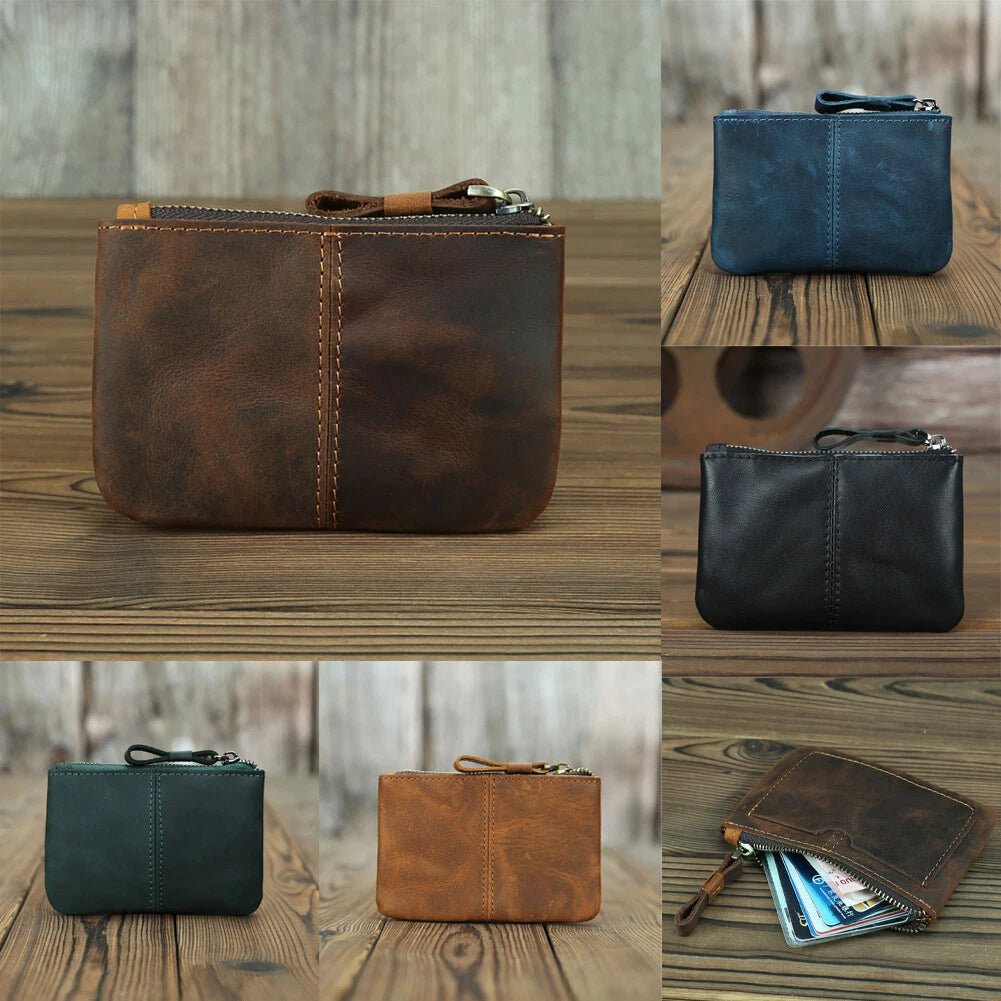 Leather Coin Purse Wallet for