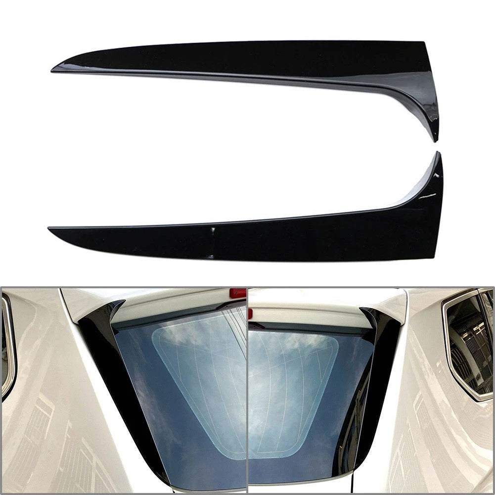 1 Pair Glossy Black Rear Window Spoiler Side Wing Trim for BMW X3 (2011–2017)