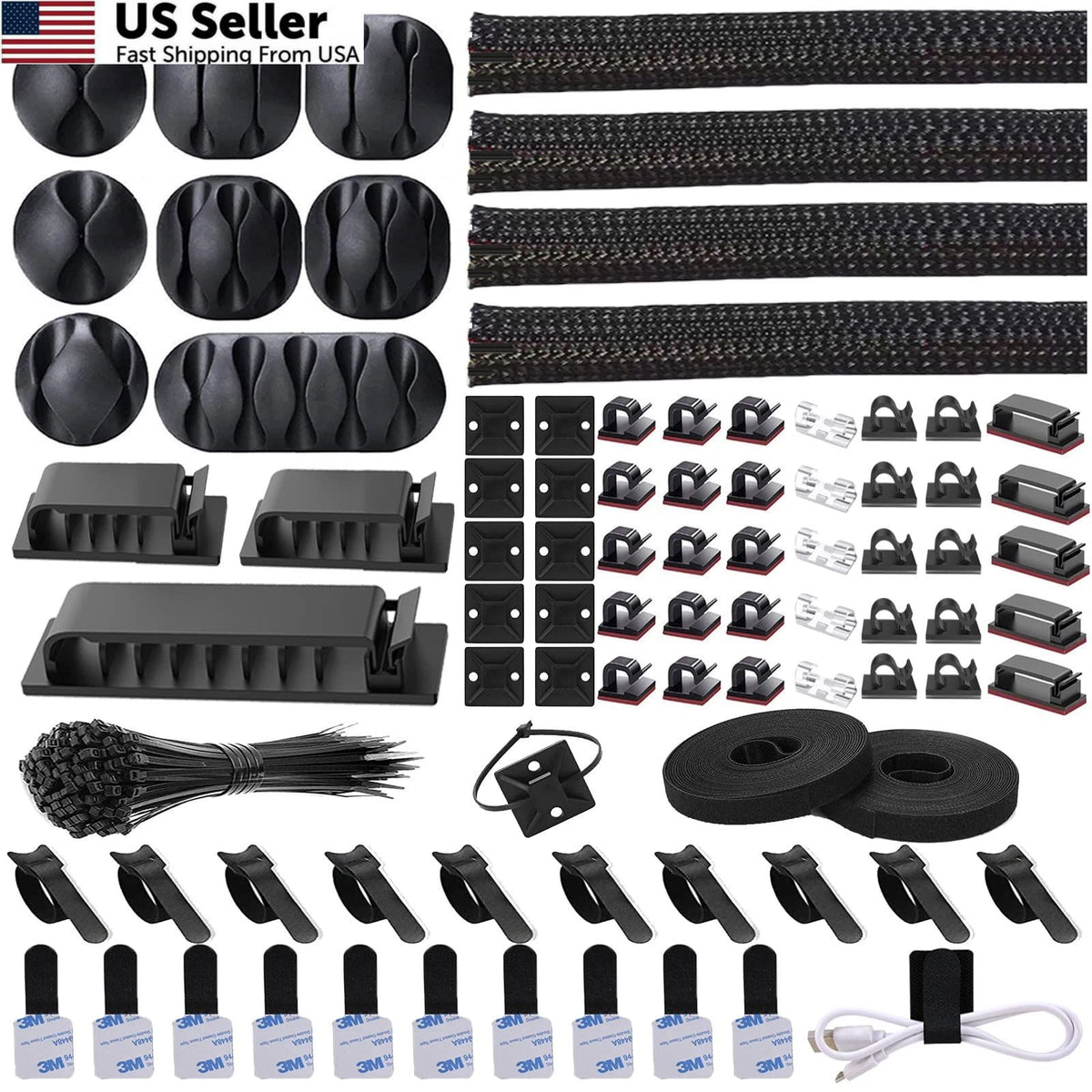 192 PCS Cable Management Kit for Wire Organizer (No Specific Years)
