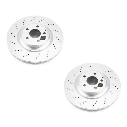 Set of 2 Powerstop Brake Discs for Mercedes-Benz SLC300 (2012–2020)