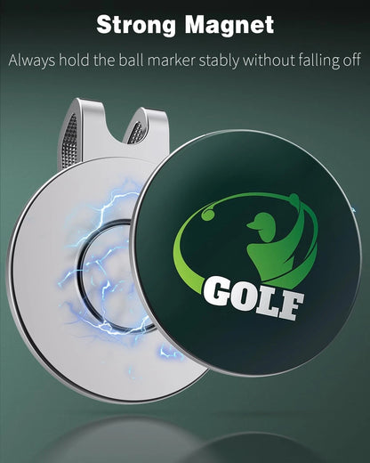 3X Magnetic Ball Marker Holders for Golf Hats - Silver