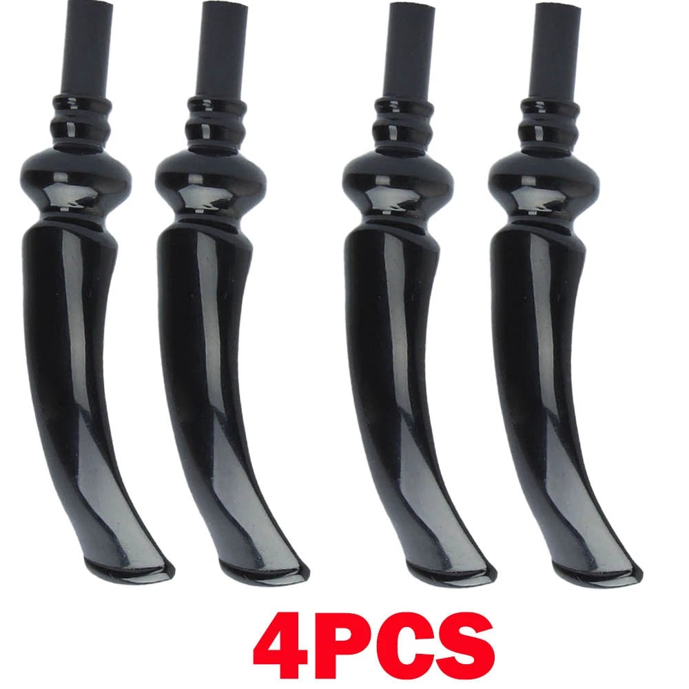 Set of 4 Curved Acrylic Pipe Mouthpieces for Tobacco Pipe