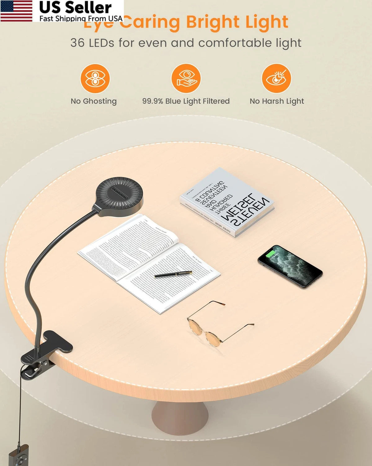 5W Clip on Light for Universal Use (LED, Eye Caring)
