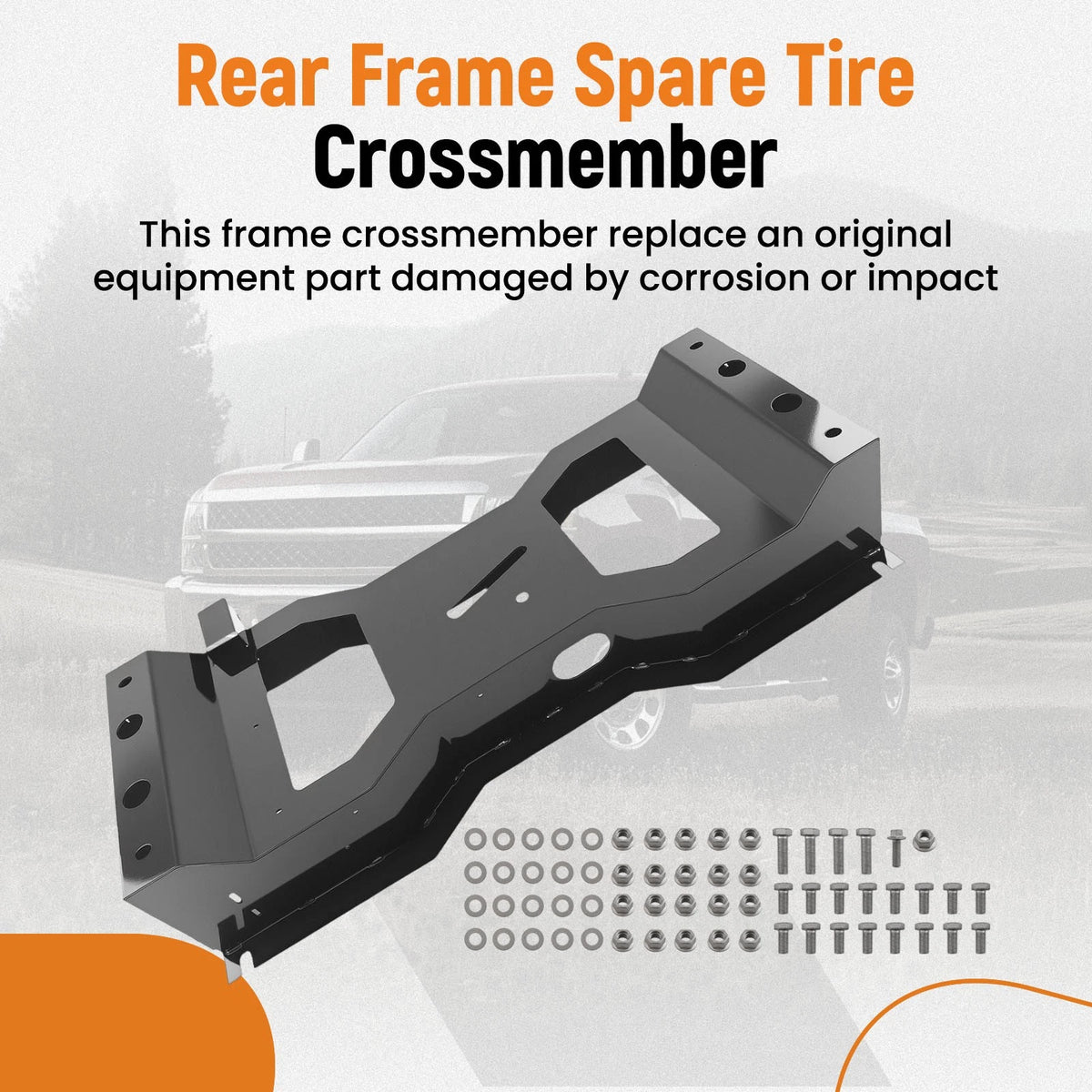 999-888 Rear Frame Spare Tire Crossmember for Chevrolet GMC (2001–2010)