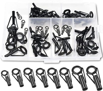40 Pcs Fishing Rod Tip Repair Kit - Stainless Steel & Ceramic Guides