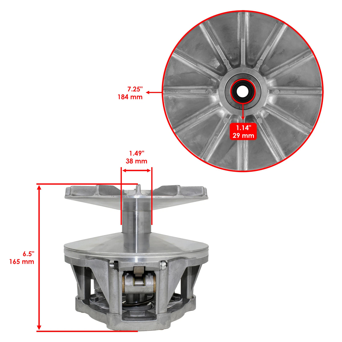 Primary Drive Clutch Assembly w/ Tool for Polaris Magnum 425 (1995–1998) TT1115DT105RD