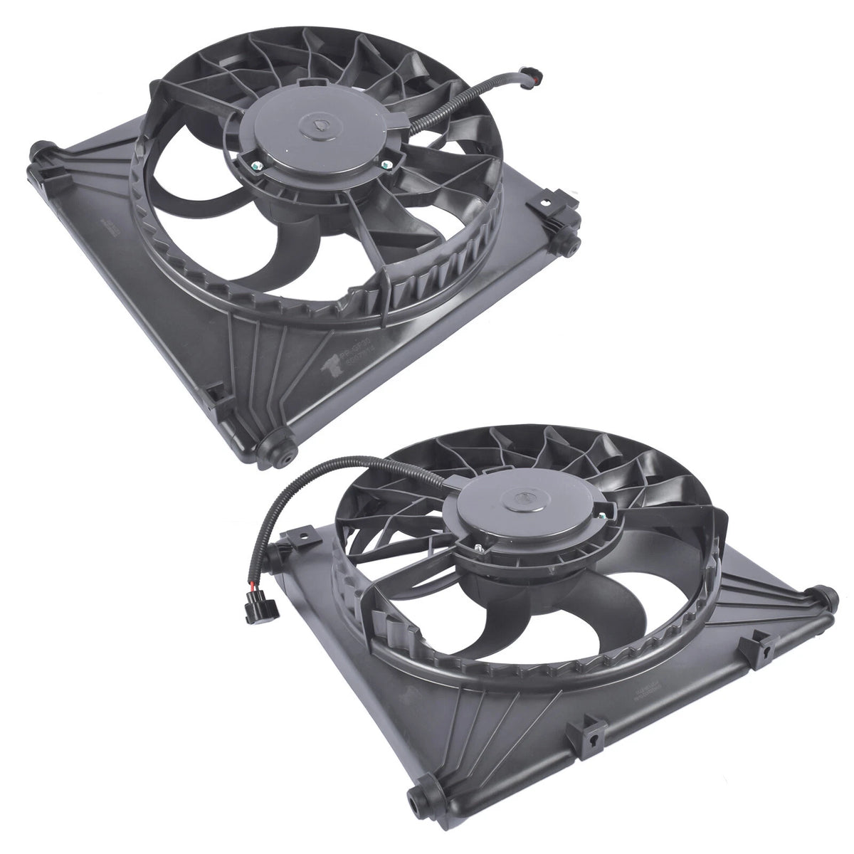 2X Engine Radiator Cooling Fan Assembly for Tesla Model S (2012–2020) - 6007614-00-D, 6008358-00-D, 6007352-00-F