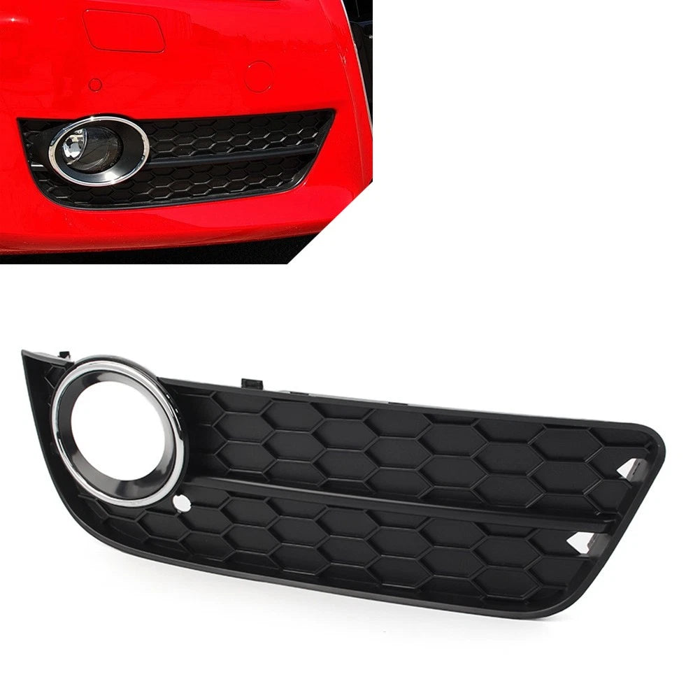 Front Bumper Fog Light Grille Cover with Chrome Ring for Audi A5 (2008–2011)