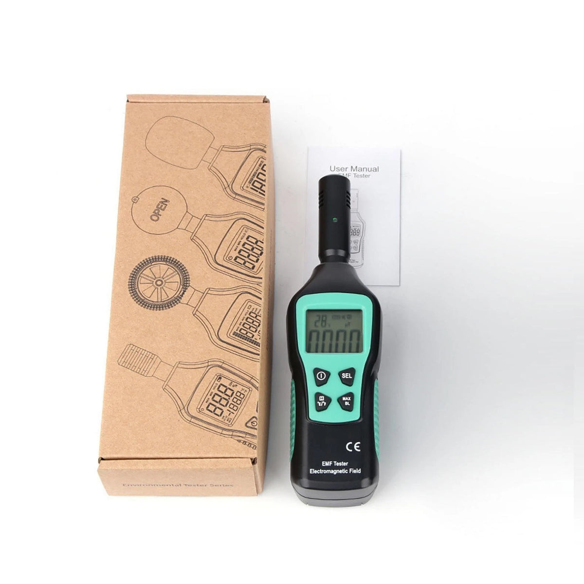 1 PC ABS LCD Radiation Dosimeter for EMF Detection