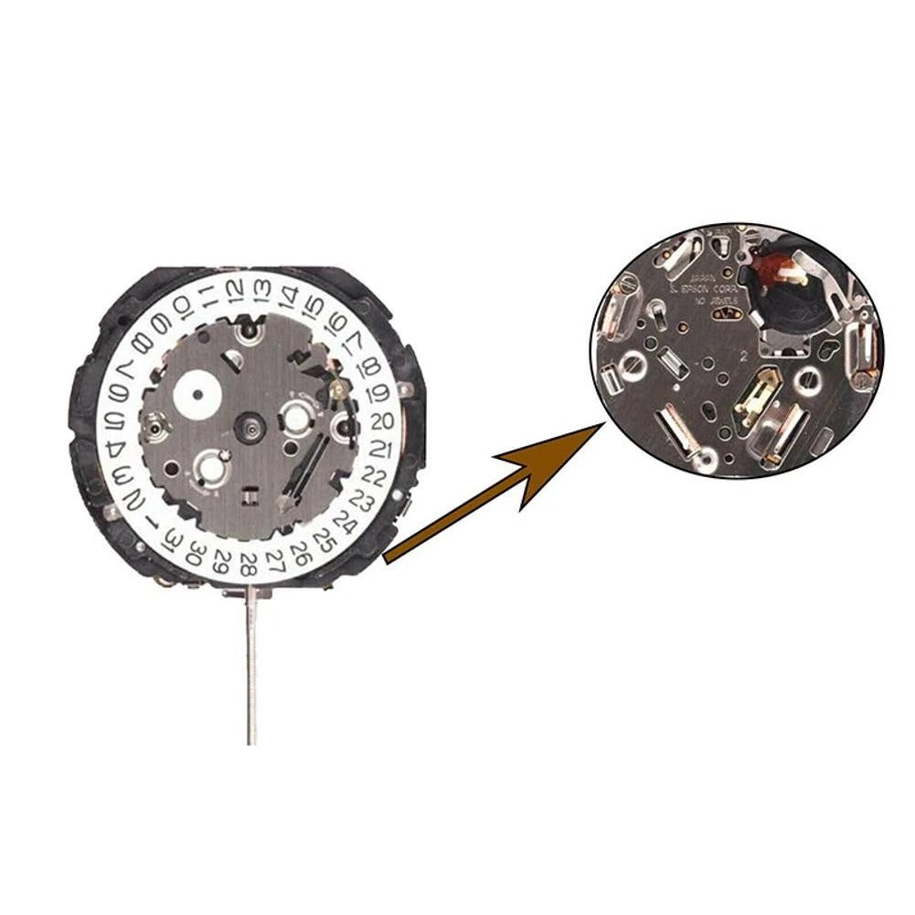 3 Hands Quartz Movement Date Replacement for YM62A