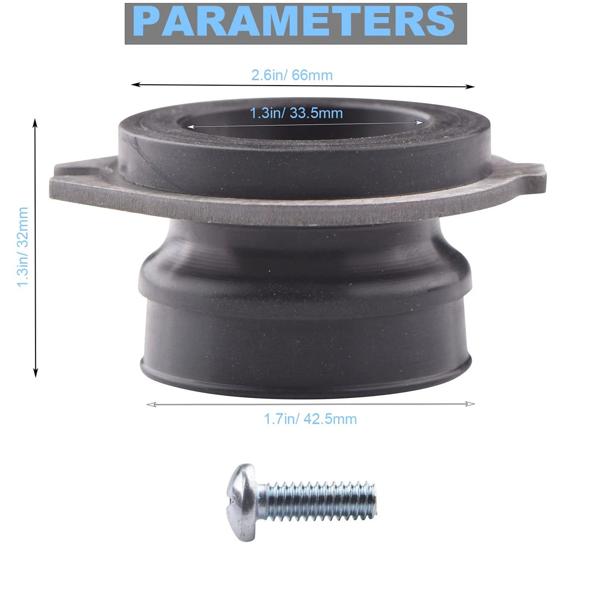 2 Pack Flex Coupler for Garbage Disposal (0.5 inches)