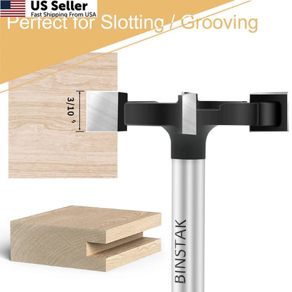 CNC Spoilboard Surfacing Router Bit for Router (1/4 Inch, 1-1/2" Cut Dia)