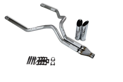 Y Pipe Dual Exhaust Kit with Slash Tips for Dodge Ram 1500 (1994-2003)