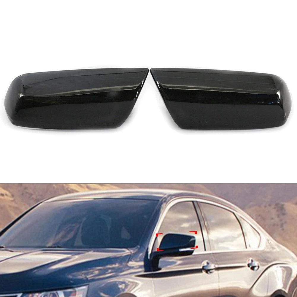 2X Gloss Black Mirror Covers for Chevrolet Impala (2014–2020)
