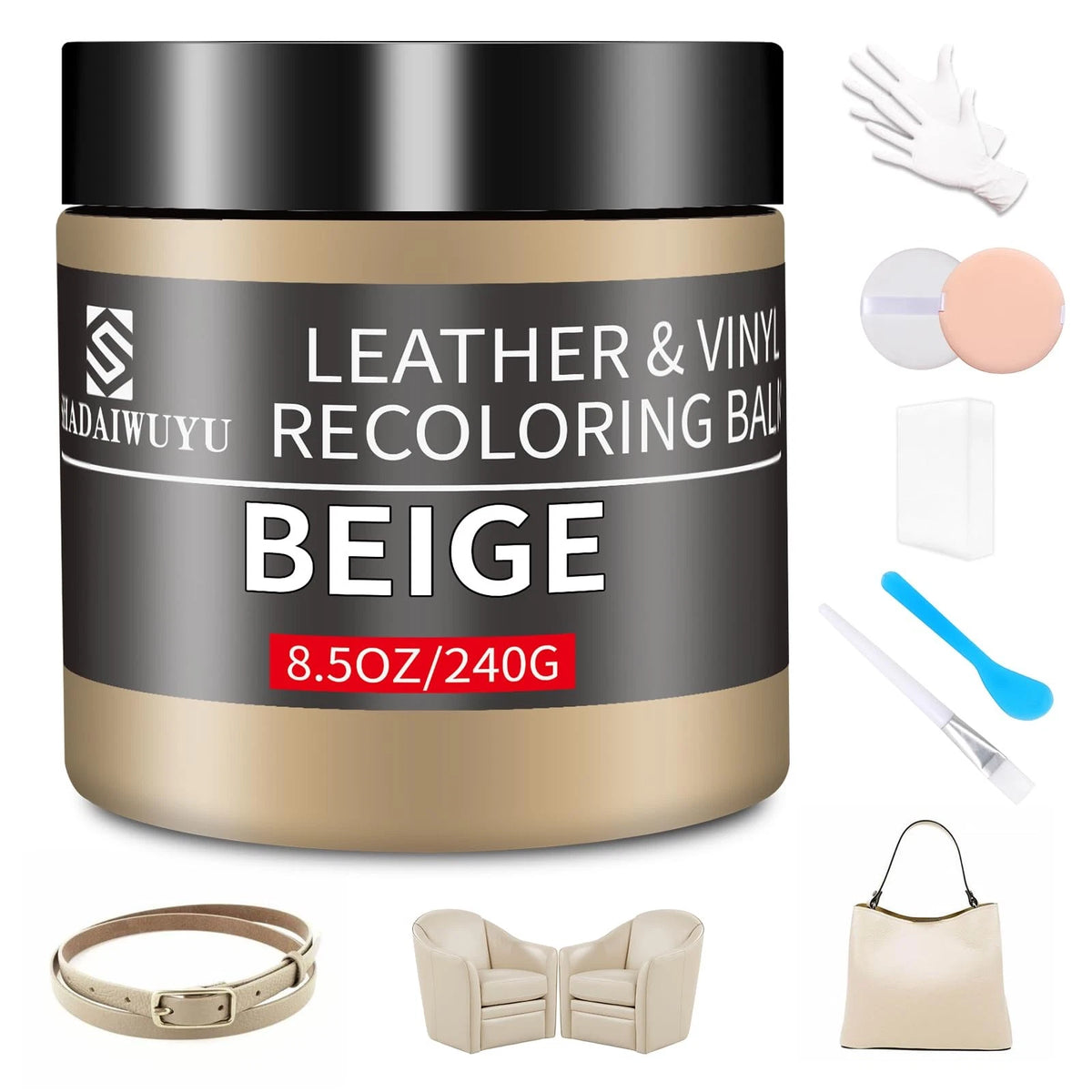 Leather Recoloring Balm 8.5oz for Automotive Interiors