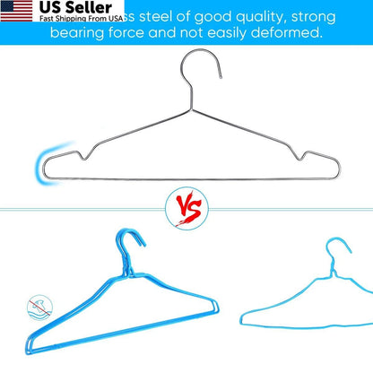 10 Pack Wire Coat Hangers for