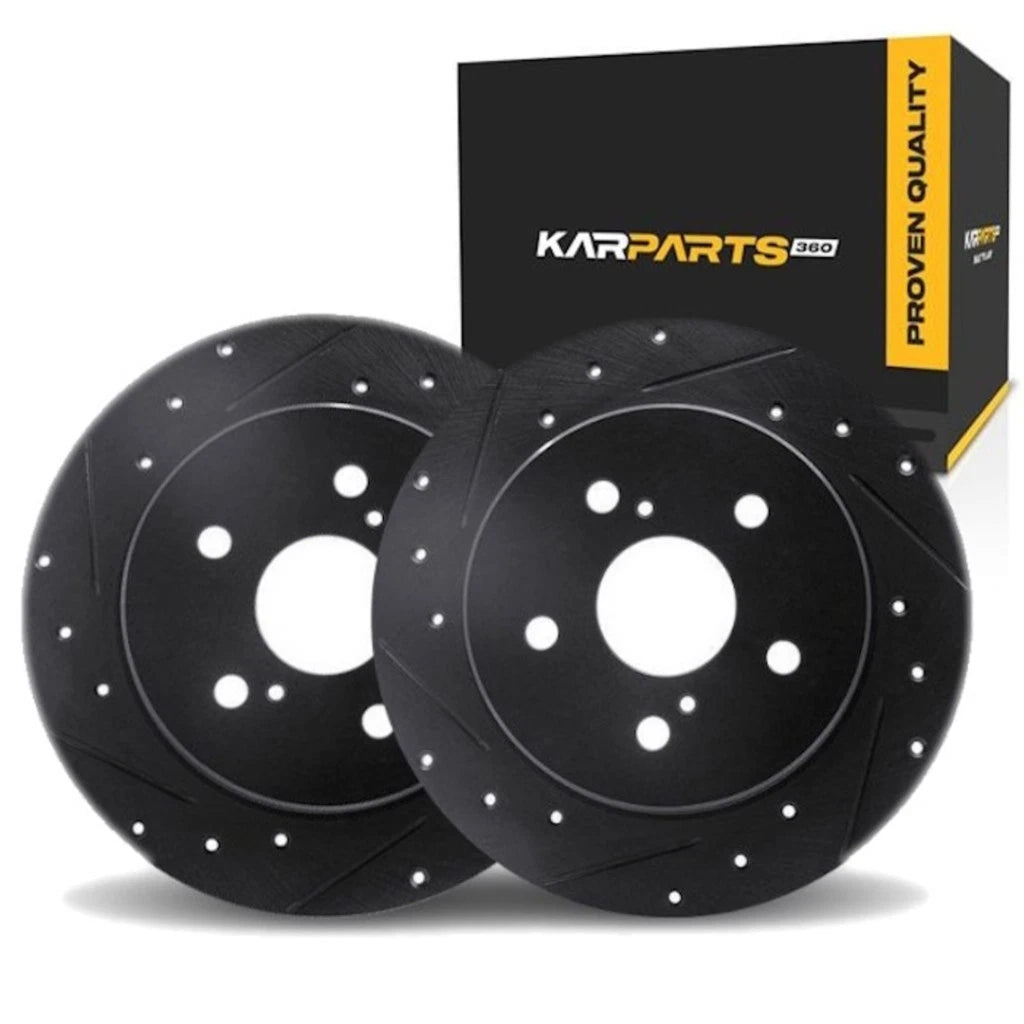 Rotor Set for Lincoln MKX (2016–2018) | Drilled and Slotted | ALX-PAU-DF-8002-55000-CLA5