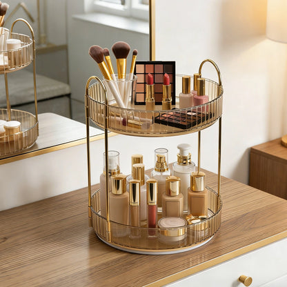 360-Degree Rotating Makeup Organizer for Vanity