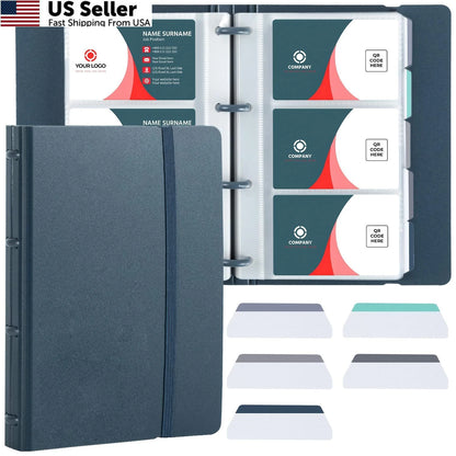 Business Card Book Holder Organizer - Blue