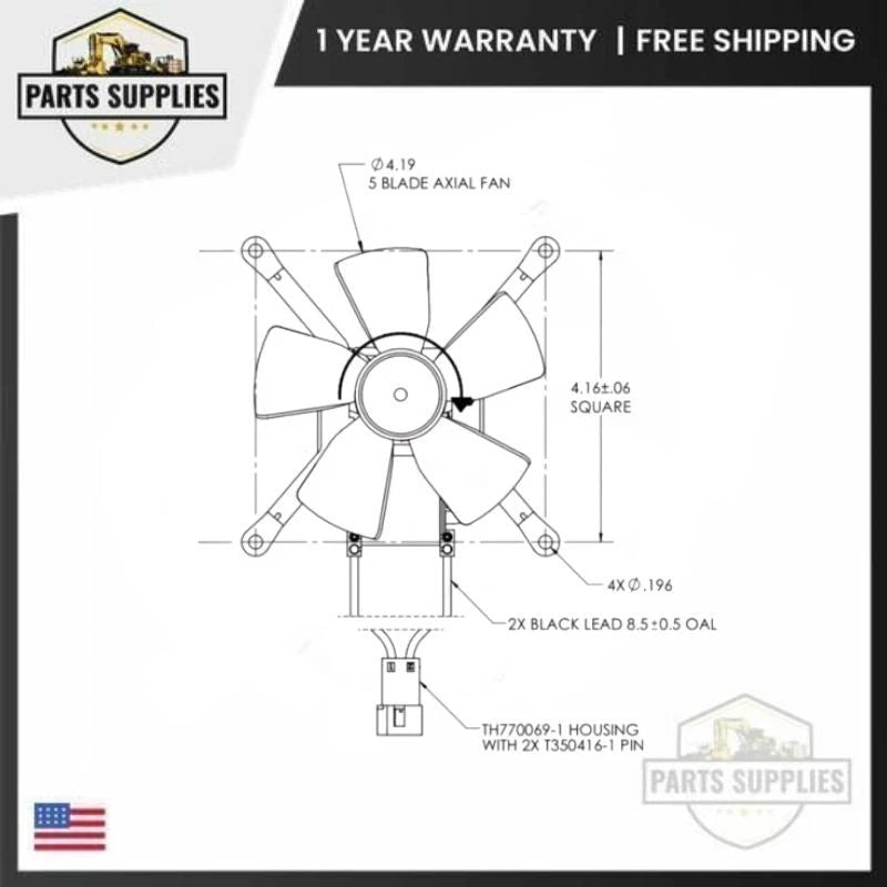 Replacement Fan for Montigo MBL1/MBL-1 (Single Metal Housing & Blade)
