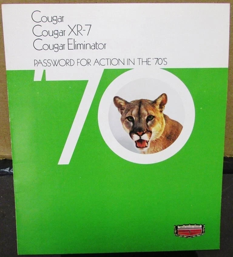 Sales Brochure for Mercury Cougar XR-7 Eliminator Hardtop Convertible (1970)
