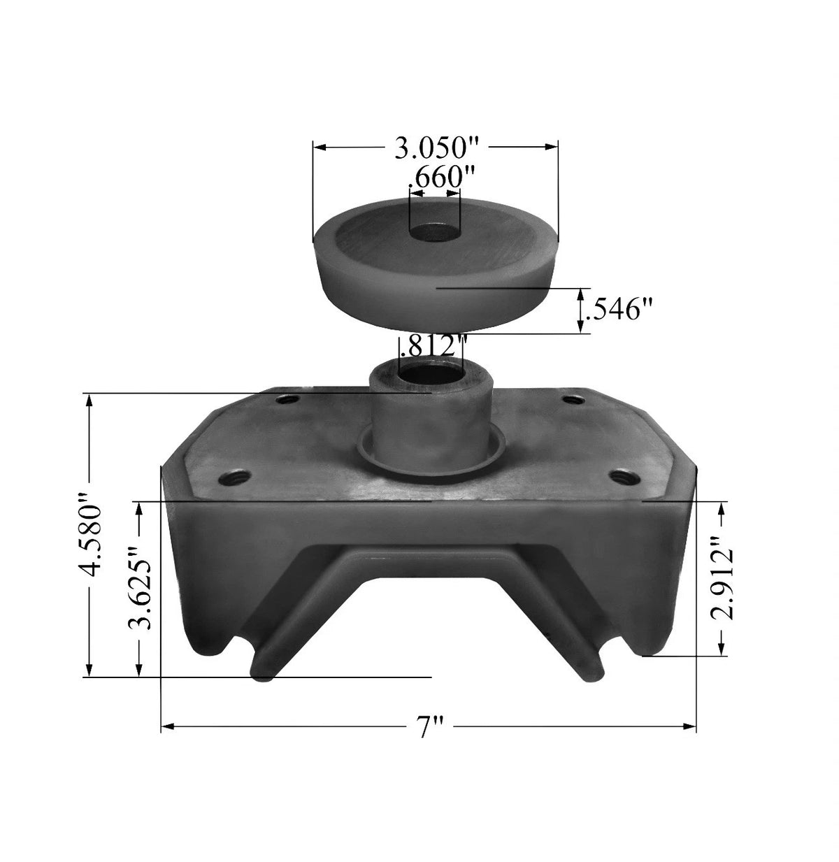 Rear Motor Mount Complete Kit for International Prostar (Replaces 3613279C2, 3613279C3)