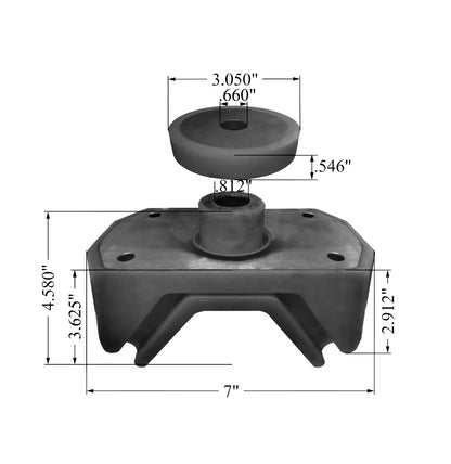 Rear Motor Mount Complete Kit for International Prostar (Replaces 3613279C2, 3613279C3)
