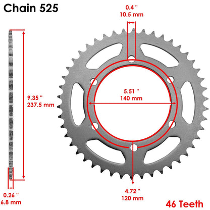 Blue O-Ring Drive Chain & Sprocket Kit for Suzuki GSX-R600 (1998–2000) EG1182FS102XO