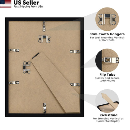Certificate Frame for 8.5x11 Black Clear Plexiglass