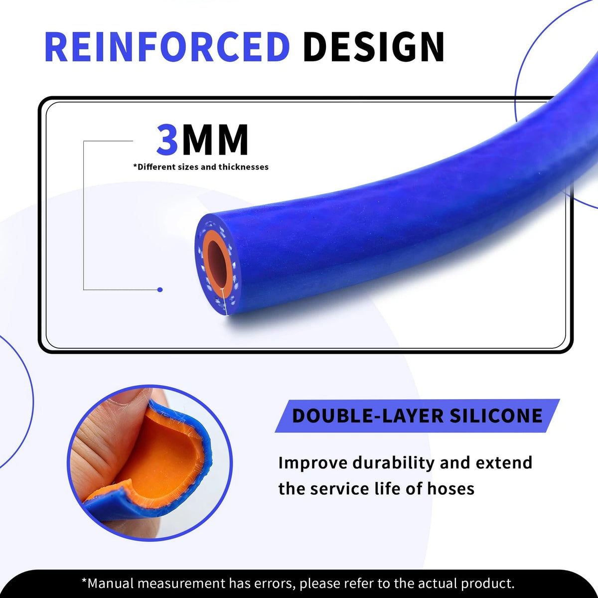 20FT Heater Hose 1/2" Silicone Tubing for Vehicle Cooling Systems